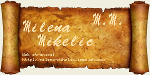 Milena Mikelić vizit kartica